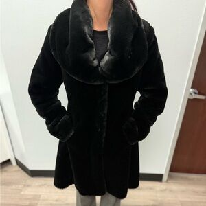 Faux Fur Trench Coat